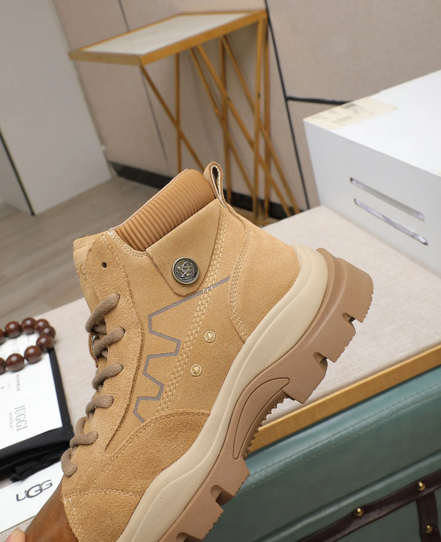 Men's shoes 💰640 IUGGI new retro presbyopia men's shoes, casual and versatile, full of high-end sense, fashionable, luxury and personalized style, joint style, retro presbyopia factor, full of handsome style, first layer suede cowhide, lining wool, rubber outsole, light and non-slip size: 39-44